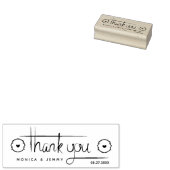 Moderne Dankeschön an Drehbuch mit Herzenshochzeit Gummistempel (Stempel)