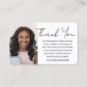 Moderne Dankeschön an Notar Public Foto QR Code Aq Visitenkarte (Vorderseite)