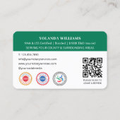 Moderne Dankeschön an Notar Public Foto QR Code Gr Visitenkarte (Rückseite)