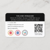 Moderne Dankeschön an Notary Public Foto QR Code B Visitenkarte (Rückseite)