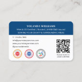 Moderne Dankeschön an Notary Public Foto QR Code B Visitenkarte (Rückseite)