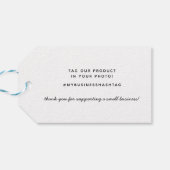 Moderne Dankeschön an Sie Script Geschenktasten Geschenkanhänger (Rückseite Horizontal)