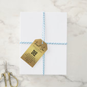 Moderne Dankeschön Business qm Code Goldfolie Geschenkanhänger (Mit Garn)