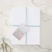 Moderne Dankeschön Calligraphy Rose Gold Wedding Geschenkanhänger (Mit Garn)