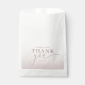 Moderne Dankeschön Calligraphy Rose Gold Wedding Geschenktütchen (Vorderseite)