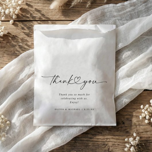 Moderne Dankeschön-Herz-Hochzeitsgeschenke Geschenktütchen