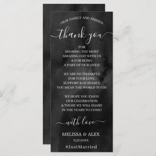 Moderne Dankeschön-Karte (Vorne/Hinten)