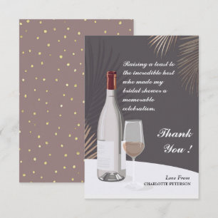 Moderne Dankeskarte der Brautparty-Gastgeberin Mitteilungskarte