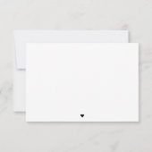 Moderne Dankeskarte mit Curlicue-Schrift (Rückseite)