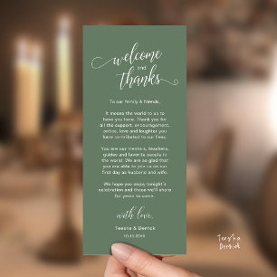 Moderne Dankeskarten für die Hochzeitsdinner-Tisch Programm