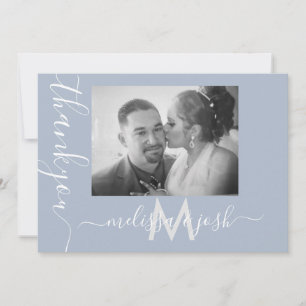 Moderne Dankeskarten-Hochzeitspaare Fotokarte mit Einladung