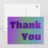 Moderne Dankeskarten Postkarte (Vorne/Hinten)