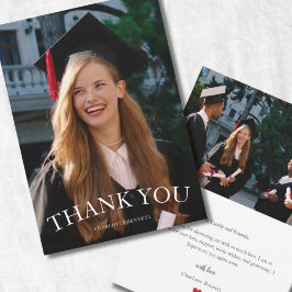Moderne Dankeskarten zur Graduierung mit Foto Einladung