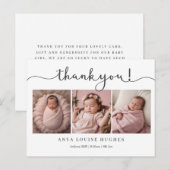 Moderne Danksagkarte mit Foto Postkarte (Vorne/Hinten)