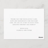 Moderne Danksagkarte mit Foto Postkarte (Rückseite)