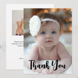 Moderne Danksagung zur Babyparty Karte