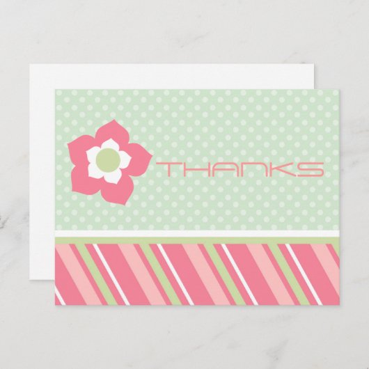 Moderne Danksagungen Postkarte (Vorne/Hinten)