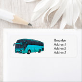 Moderne Darstellung des Cartoon von Personenbussen (Insitu)