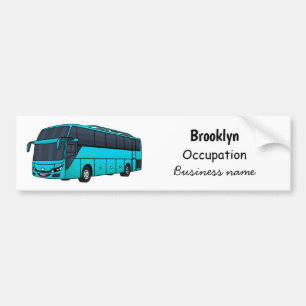 Moderne Darstellung des Cartoon von Personenbussen Autoaufkleber