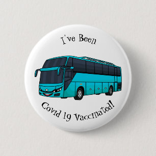 Moderne Darstellung des Cartoon von Personenbussen Button