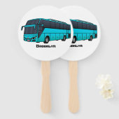 Moderne Darstellung des Cartoon von Personenbussen Fächer (Vorne und Hinten)