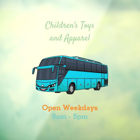 Moderne Darstellung des Cartoon von Personenbussen Fensteraufkleber (Blatt 3)