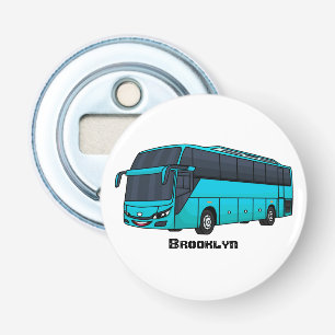 Moderne Darstellung des Cartoon von Personenbussen Flaschenöffner