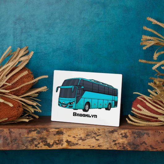 Moderne Darstellung des Cartoon von Personenbussen Fotoplatte (Seite)