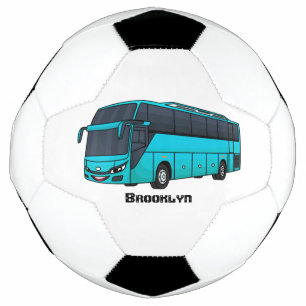 Moderne Darstellung des Cartoon von Personenbussen Fußball
