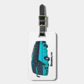 Moderne Darstellung des Cartoon von Personenbussen Gepäckanhänger (Vorderseite vertikal)