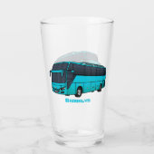 Moderne Darstellung des Cartoon von Personenbussen Glas (Rückseite)