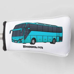 Moderne Darstellung des Cartoon von Personenbussen Golf Headcover