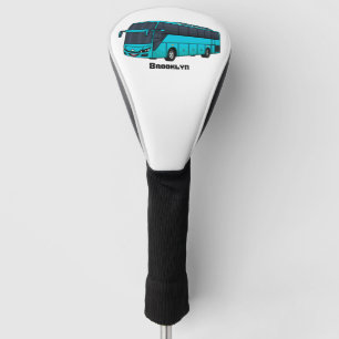 Moderne Darstellung des Cartoon von Personenbussen Golf Headcover