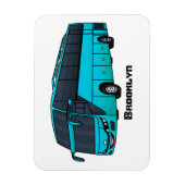 Moderne Darstellung des Cartoon von Personenbussen Magnet (Vertikal)