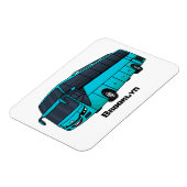 Moderne Darstellung des Cartoon von Personenbussen Magnet (Linke Seite)