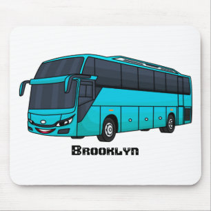 Moderne Darstellung des Cartoon von Personenbussen Mousepad
