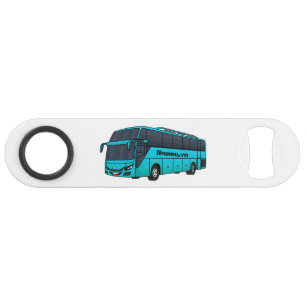 Moderne Darstellung des Cartoon von Personenbussen Speed Flaschenöffner