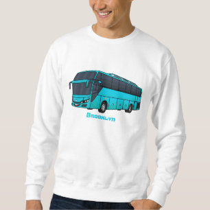 Moderne Darstellung des Cartoon von Personenbussen Sweatshirt