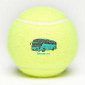 Moderne Darstellung des Cartoon von Personenbussen Tennisbälle (Rückseite)