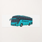 Moderne Darstellung des Cartoon von Personenbussen Yogamatte (Rückseite (Horizontal))