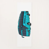 Moderne Darstellung des Cartoon von Personenbussen Yogamatte (Rückseite)