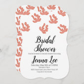 Moderne Darstellung des Korallenriffs Doodle Einladung (Vorne/Hinten)