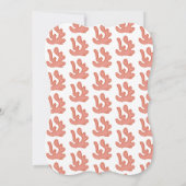 Moderne Darstellung des Korallenriffs Doodle Einladung (Rückseite)