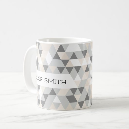 Moderne Darstellung geometrischer Muster Kaffeetasse (Vorderseite Links)