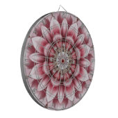 Moderne Dartscheibe mit rosa Blumen (Vorderseite Links)