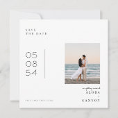 Moderne Datums-Layout Save The Date Karte. (Vorderseite)