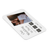 Moderne Datumsfelder Vereinigtes Foto Save the Dat Magnet (Rechte Seite)