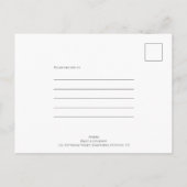 Moderne Datumsumzahl Typografie Save the Date rosa Ankündigungspostkarte (Rückseite)