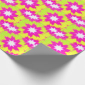 Moderne Dazzle Rose Grün Gelbe Gefärbte Krawatte Geschenkpapier (Ecke)