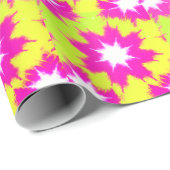 Moderne Dazzle Rose Grün Gelbe Gefärbte Krawatte Geschenkpapier (Rolleneckpunkt)